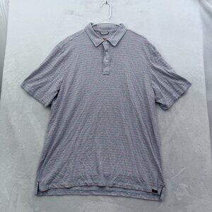 Faherty The Movement Polo Shirt Mens XL Blue Stripe  Basic Casual